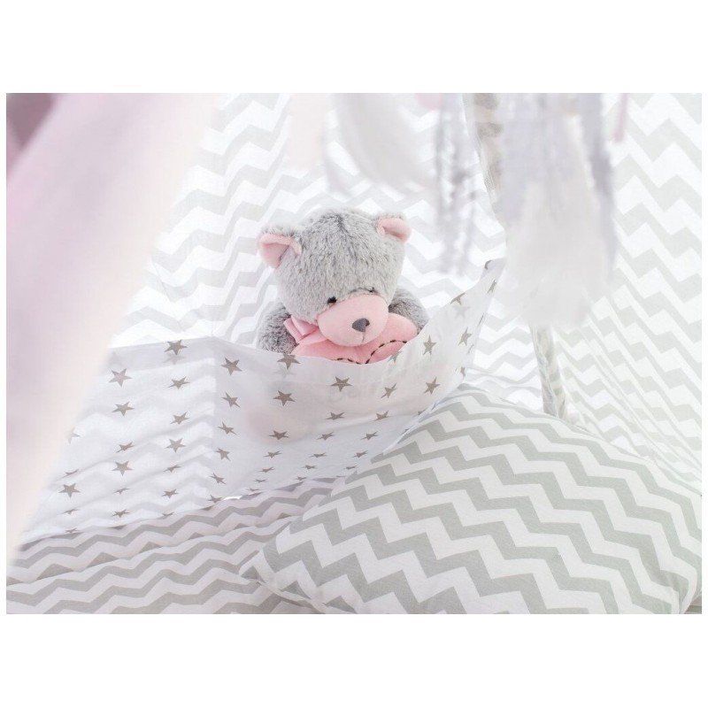 Elis Design Παιδική Σκηνή Σετ με Μαξιλάρια Gray Pink Waves
