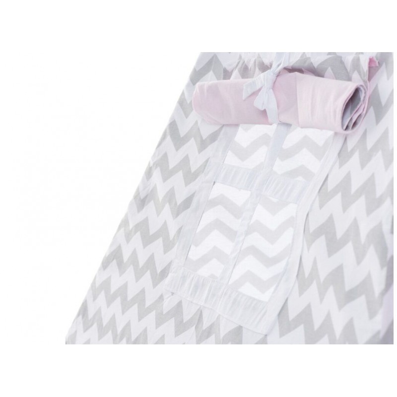 Elis Design Παιδική Σκηνή Σετ με Μαξιλάρια Gray Pink Waves