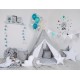 Elis Design Παιδική Σκηνή Σετ με Μαξιλάρια Gray Stars 1770/LUX