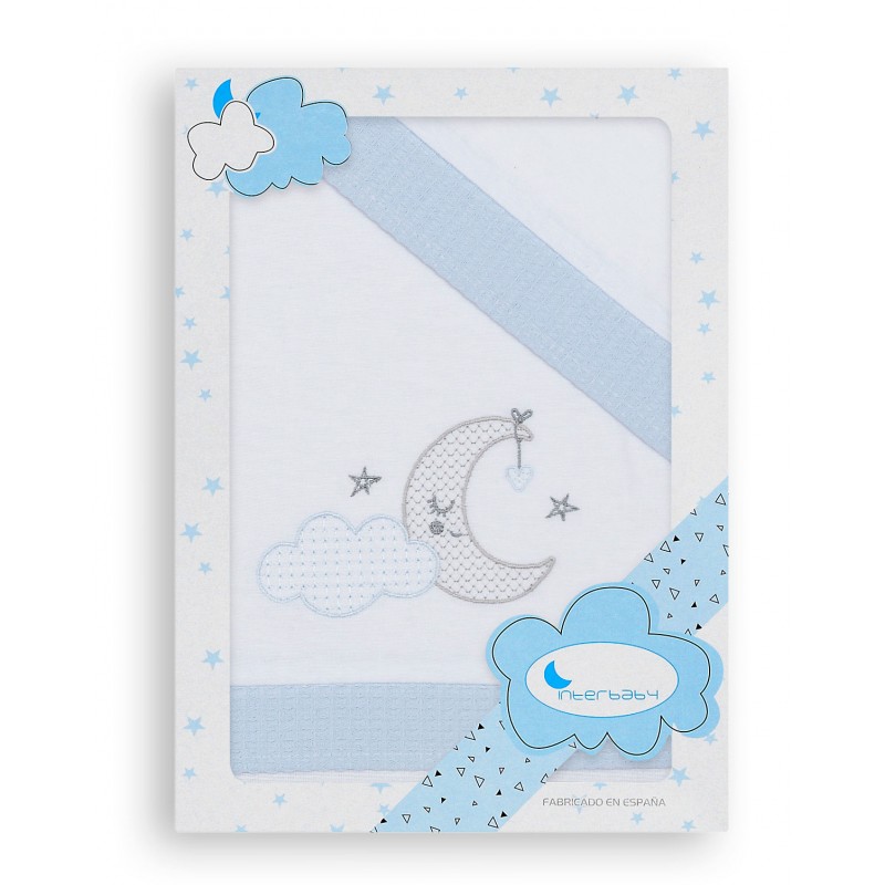 INTERBABY SET ΣΕΝΤΟΝΙΑ ΦΑΝΕΛΑ "OSO BLANCO" AZUL 30091-11
