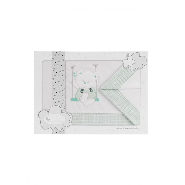 INTERBABY ΣΕΝΤΟΝΙΑ ΣΕΤ 3 ΤΜΧ (115Χ175) SWING GREEN 5261-62