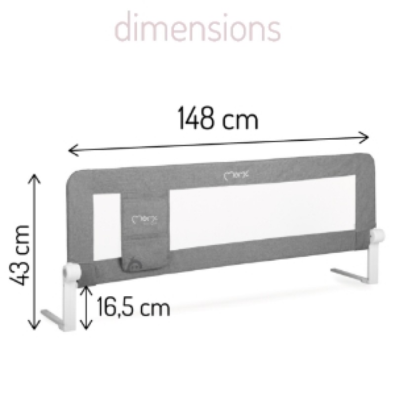 MOMI "LEXI" ΠΡΟΣΤΑΤΕΥΤΙΚΟ ΚΡΕΒΑΤΙΟΥ LIGHT GRAY   5900495944061