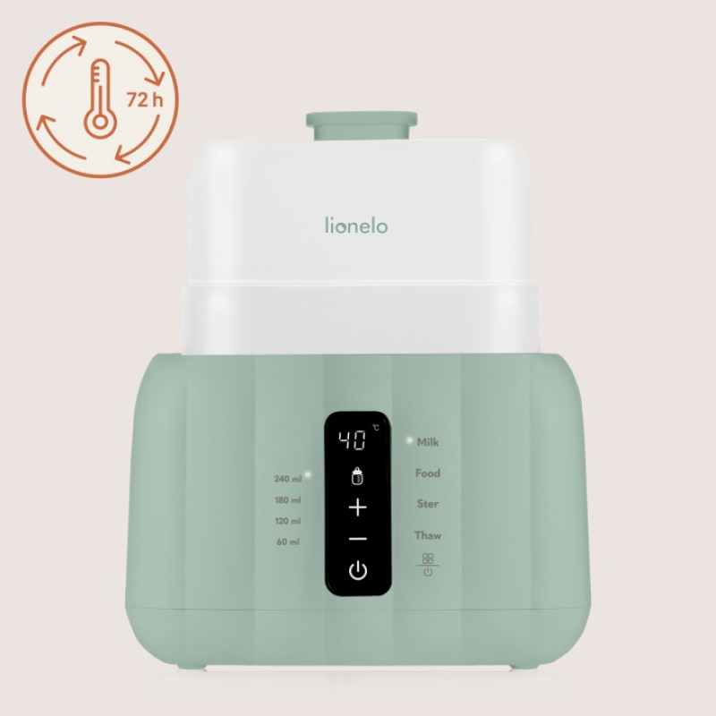 Lionelo Thermup Duo Θερμαντήρας Mπιμπερό & Tροφών 6 σε 1 με Aποστειρωτή Green