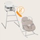 Lionelo Dalia Set Καρεκλάκι φαγητού & Relax 4 σε 1 Gray Stone