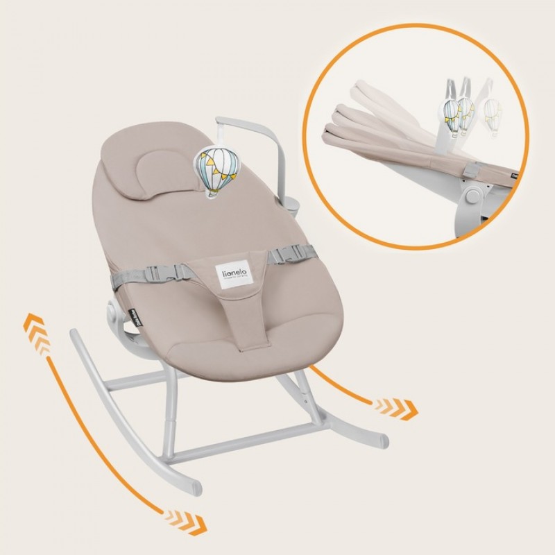 Lionelo Dalia Set Καρεκλάκι φαγητού & Relax 4 σε 1 Gray Stone
