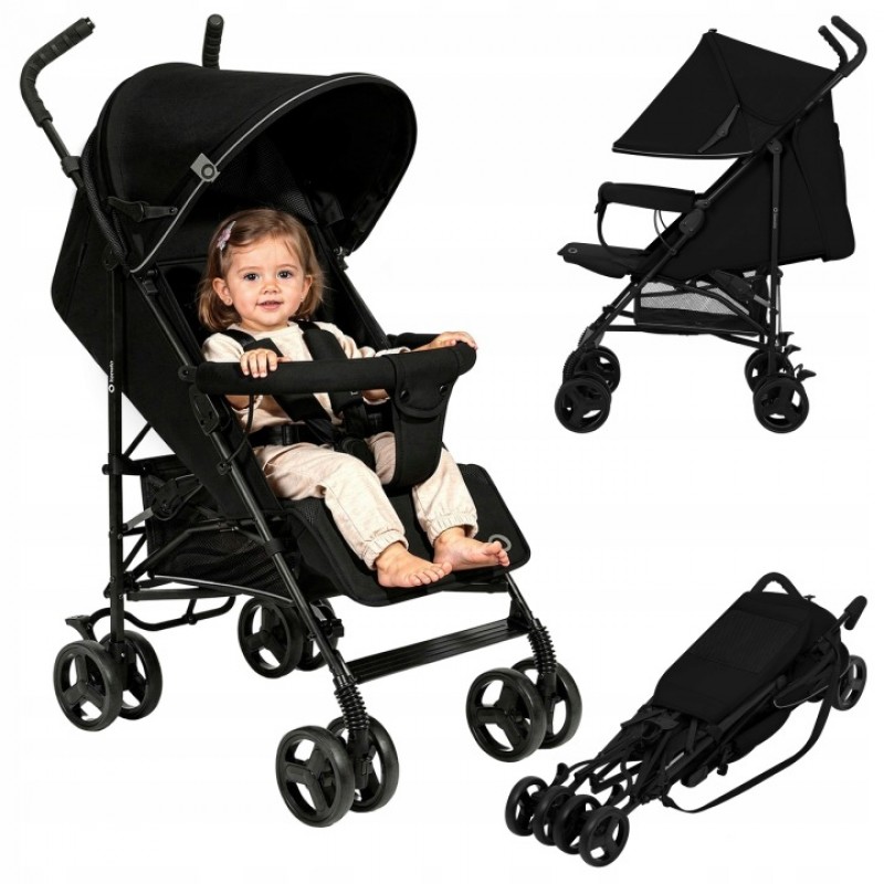 Lionelo Elia Βρεφικό Καρότσι Μπαστούνι Black Onyx