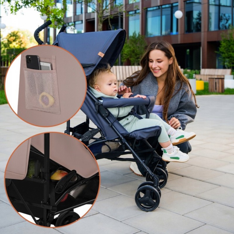 Lionelo Elia Βρεφικό Καρότσι Μπαστούνι Beige Taupe