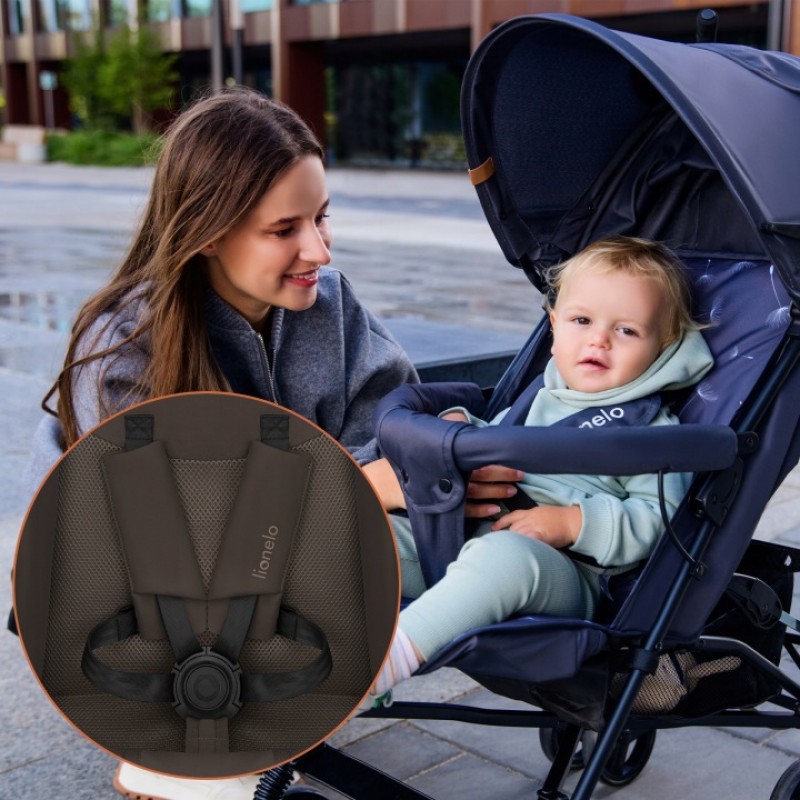 Lionelo Elia Βρεφικό Καρότσι Μπαστούνι Brown Chocolate