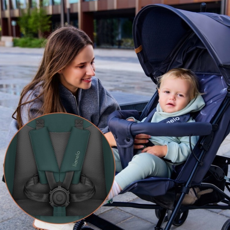 Lionelo Elia Βρεφικό Καρότσι Μπαστούνι Green Graphite