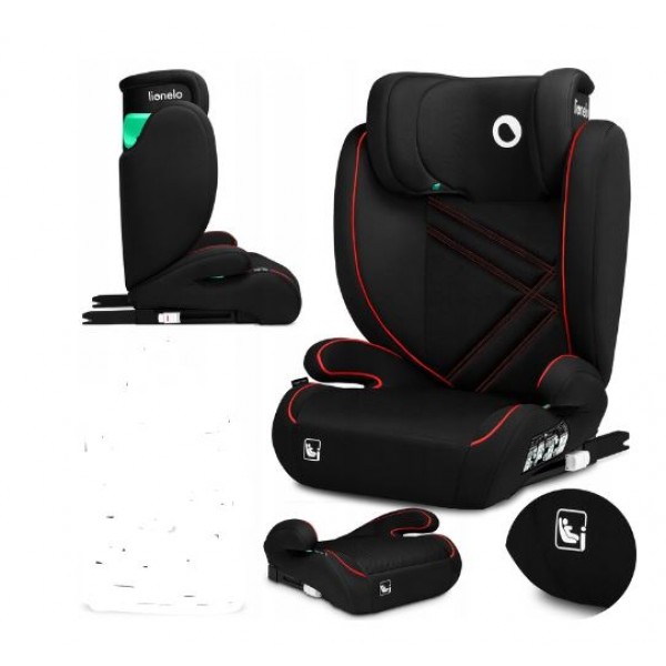 Lionelo Hugo i-Size Κάθισμα Αυτοκινήτου Isofix 100-150cm ή 15-36kg Black Red