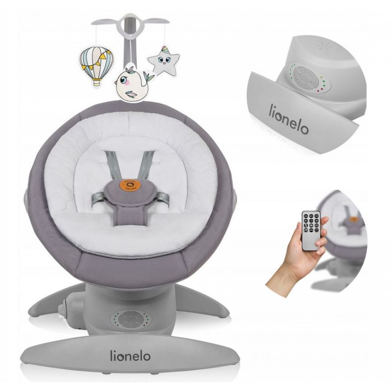 Lionelo Mell Διαδραστικό Ηλεκτρικό Ρηλάξ Gray Stone