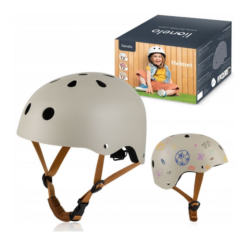 Lionelo Helmet Παιδικό Κράνος Ποδηλασίας 50-56cm Beige Sand