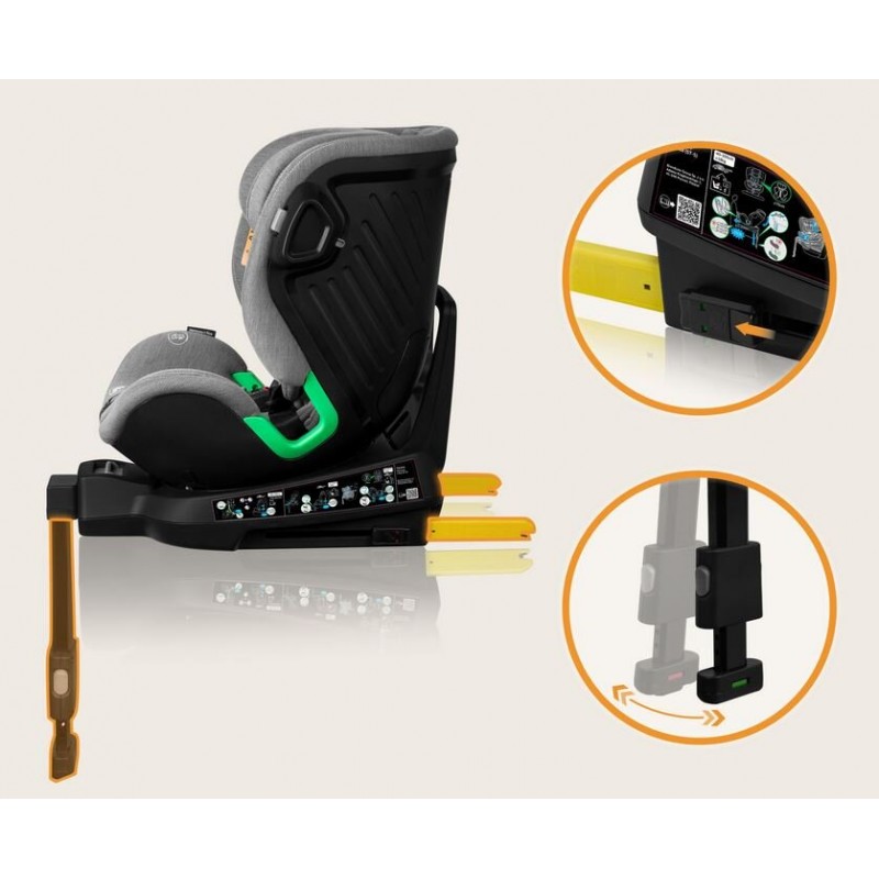 Lionelo Harmony i-Size κάθισμα αυτοκινήτου 40-150 cm isofix Black Carbon Bamboo