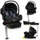 Lionelo Astrid i-Size set κάθισμα αυτοκινήτου 40-87cm & βάση isofix Black & Gray