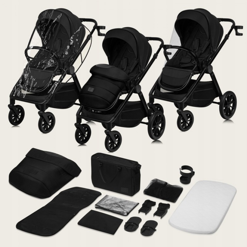 Lionelo Layla Καρότσι Βρεφικό 2 σε 1 έως 22kg Black