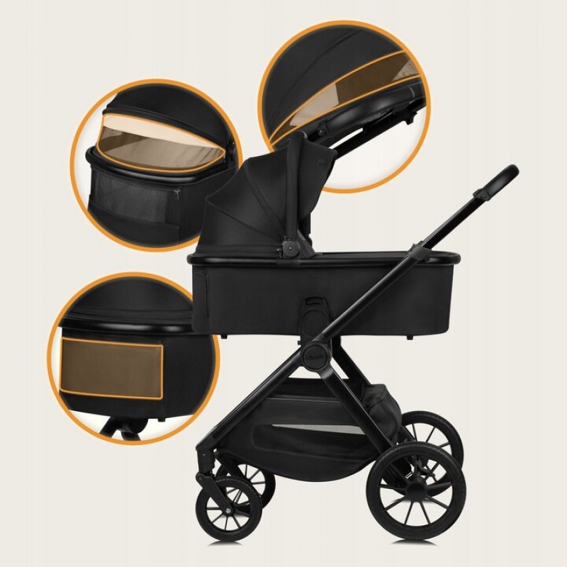 Lionelo Layla Καρότσι Βρεφικό 3 σε 1 έως 22kg Black