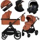 Lionelo Layla Καρότσι Βρεφικό 3 σε 1 έως 22kg Brown Rust