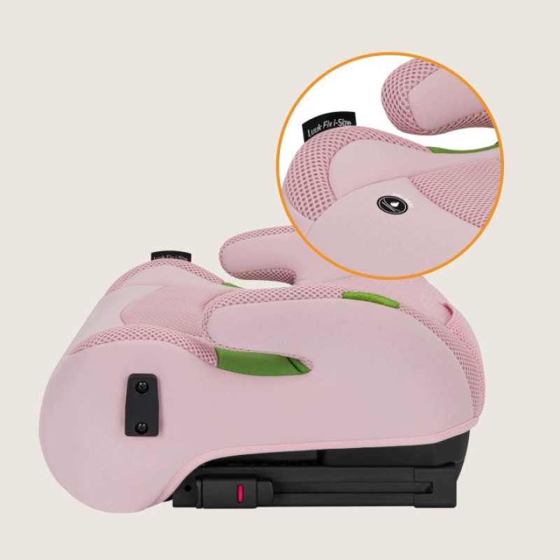 Lionelo Luuk Fix i-Size κάθισμα αυτοκινήτου isofix 125-150cm Pink Baby