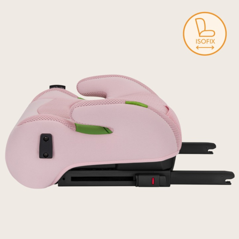 Lionelo Luuk Fix i-Size κάθισμα αυτοκινήτου isofix 125-150cm Pink Baby