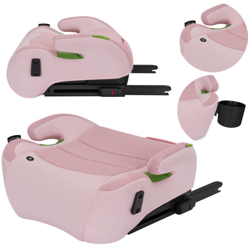 Lionelo Luuk Fix i-Size κάθισμα αυτοκινήτου isofix 125-150cm Pink Baby