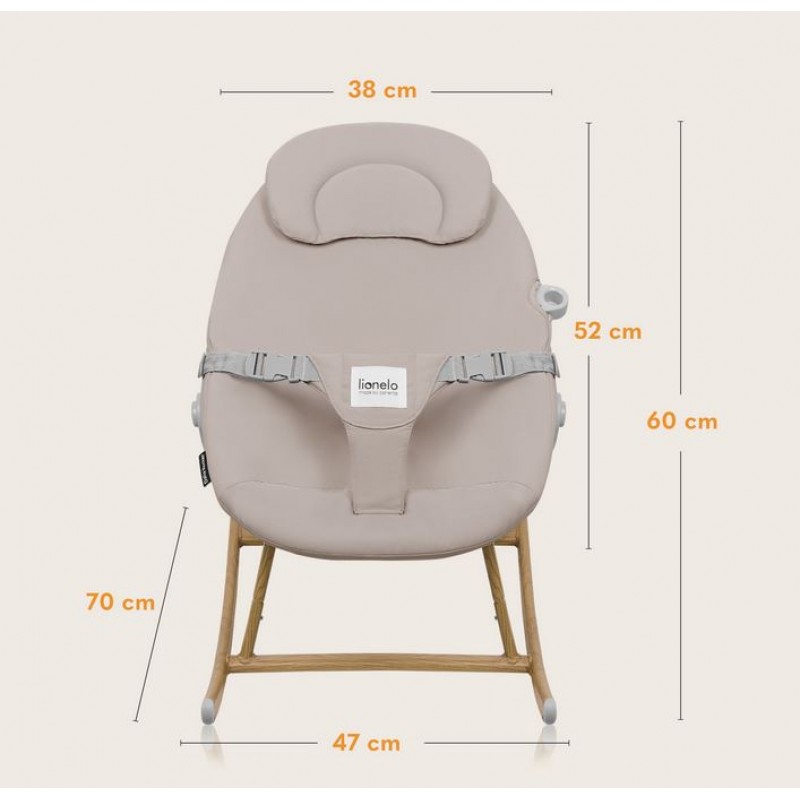 Lionelo Dalia Rocker Βρεφικό Ρηλάξ Beige Sand