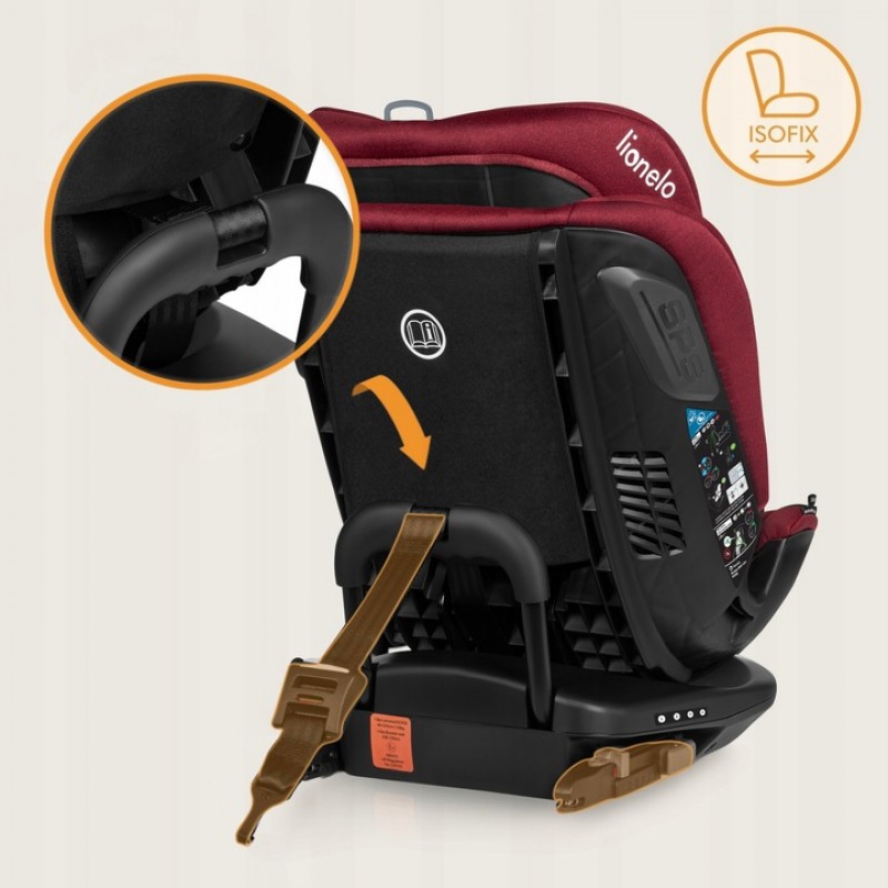 Lionelo Bastian RWF i-Size κάθισμα αυτοκινήτου 40-150 cm isofix Red Burgudy