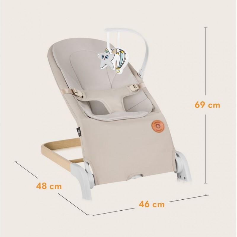 Lionelo Lilac Βρεφικό Ρηλάξ Beige Sand