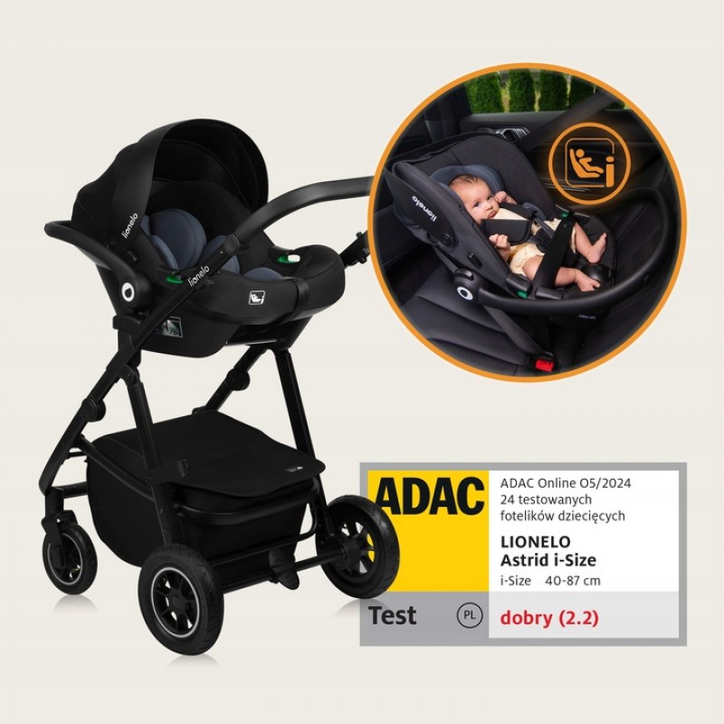 Lionelo Amber Plus Καρότσι Βρεφικό έως 22kg 3 σε 1 Green Forest