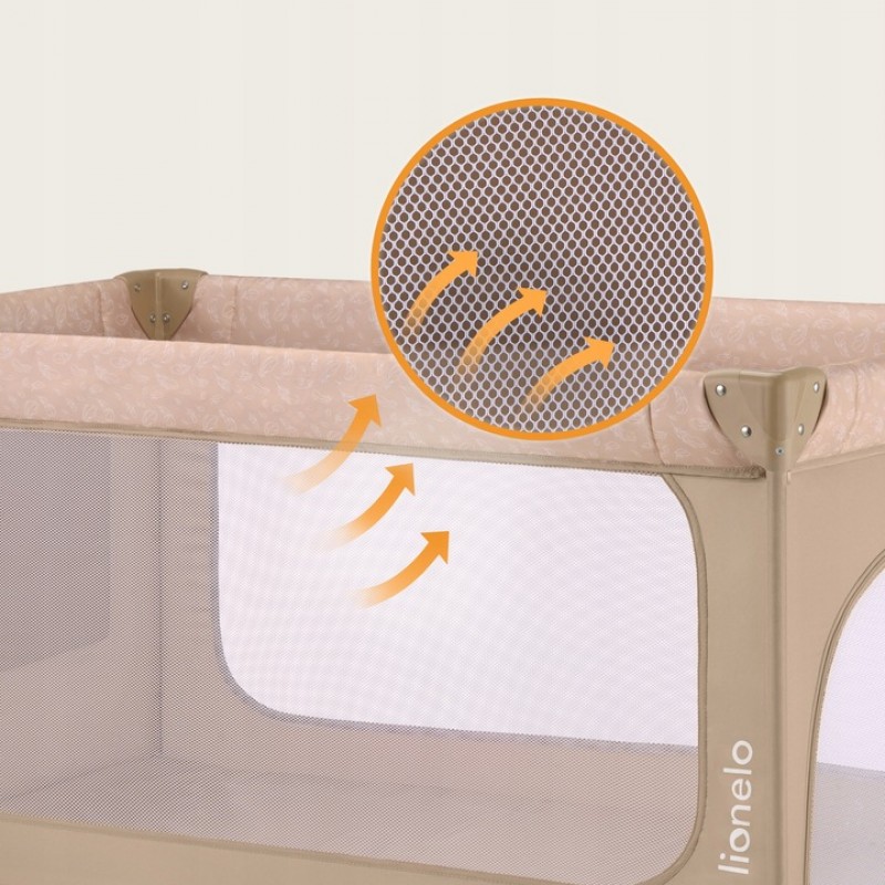 Lionelo Yasmin Easy Fold Παρκοκρέβατο Beige Sand