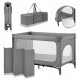 Lionelo Yasmin Easy Fold Παρκοκρέβατο Gray Stone