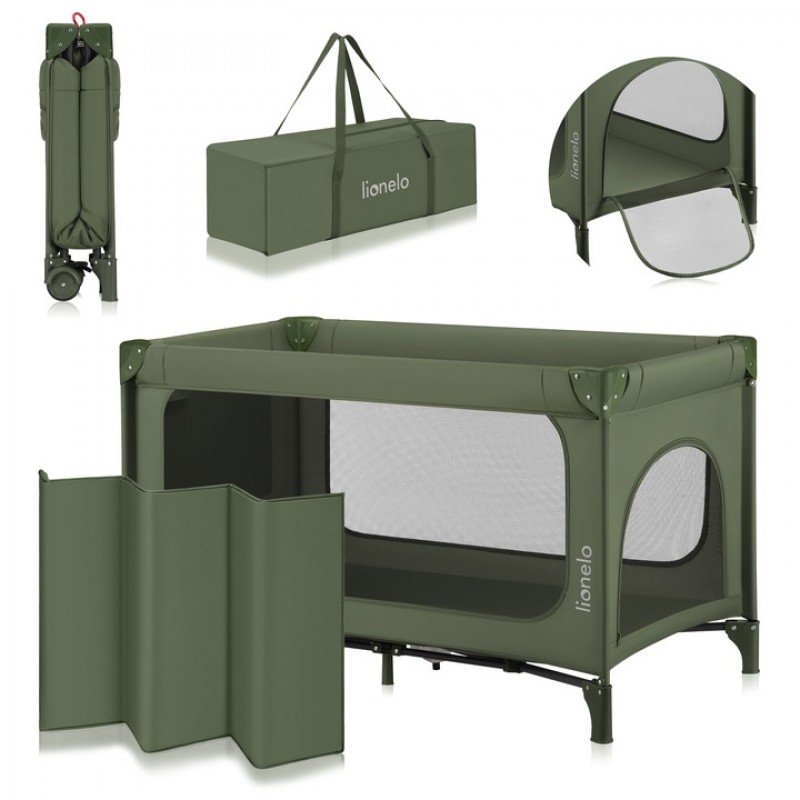 Lionelo Yasmin Easy Fold Παρκοκρέβατο Olive Green