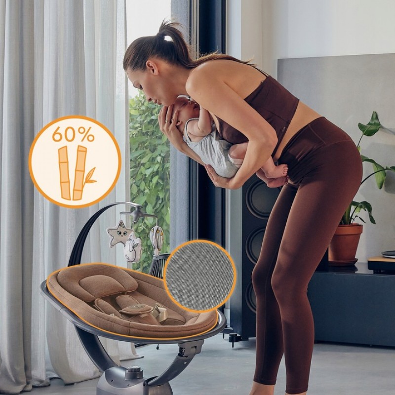 Lionelo Blossom Διαδραστικό Ηλεκτρικό Ρηλάξ Gray Concrete