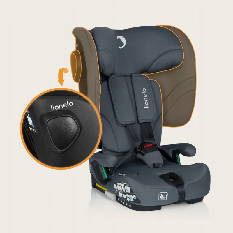 Lionelo Nelly i-Size isofix κάθισμα αυτοκινήτου 76-150cm/9-36kg Black Carbon