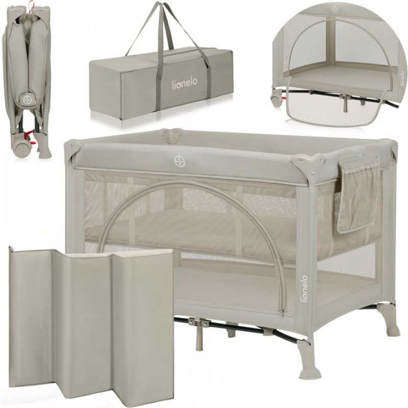 Lionelo Laura Παρκοκρέβατο 2 επιπέδων Beige Sand