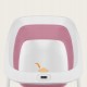 Lionelo BabyBubble πτυσσόμενο μπανάκι μωρού με γλύστρα + θερμόμετρο Bubble Pink Magnolia
