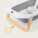 Lionelo BabyBubble πτυσσόμενο μπανάκι μωρού με γλύστρα + θερμόμετρο Gray Dove