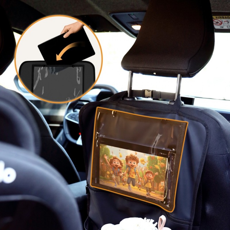 Lionelo Seat Organizer Οργανωτής καθισμάτων αυτοκινήτου 5 τσέπες 60 x 42 cm Gray