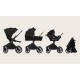 Lionelo Mika Plus Καρότσι Βρεφικό 3 σε 1 έως 22 kg Black Onyx