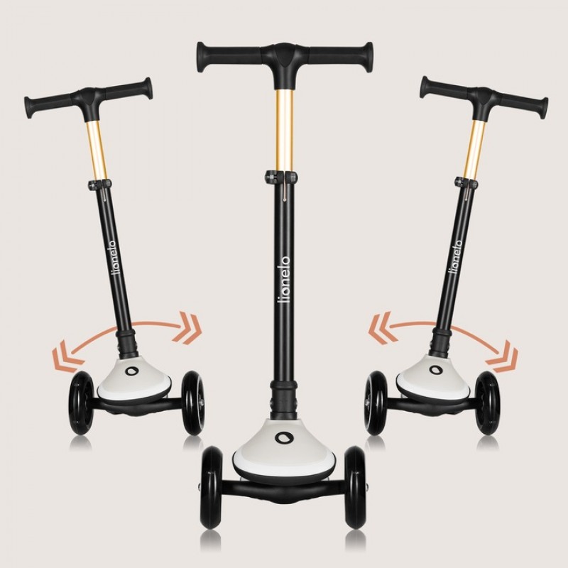 Lionelo Mey Πατίνι Πτυσσόμενο Με Φωτιζόμενη Πλατφόρμα και Φωτάκια Led Beige Sand