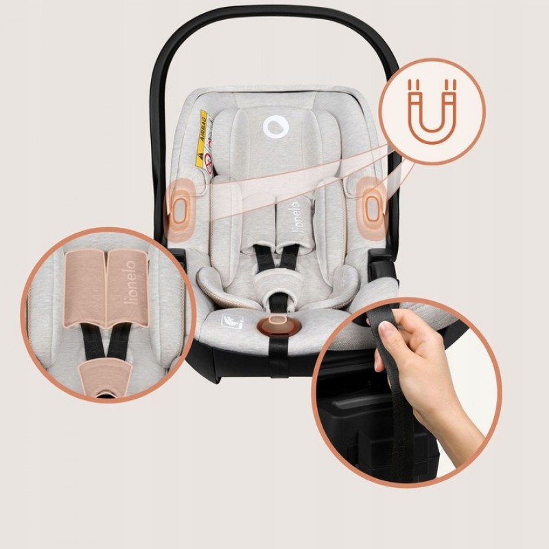 Lionelo Moxie i-Size κάθισμα αυτοκινήτου 40-87cm Beige Sand