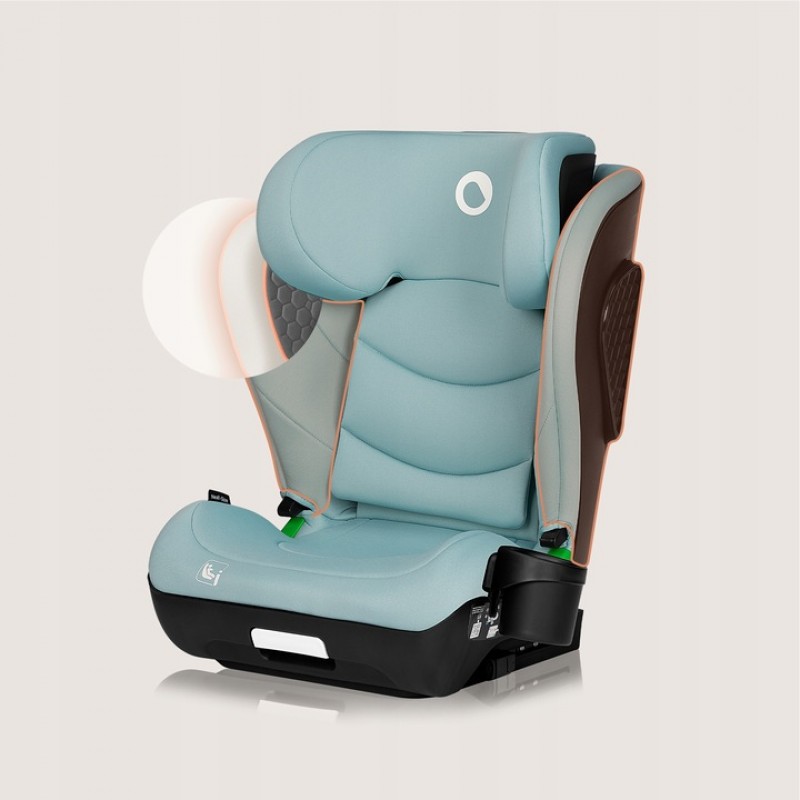 Lionelo Neal i-Size isofix Κάθισμα Αυτοκινήτου 100-150 cm Green Tirquase