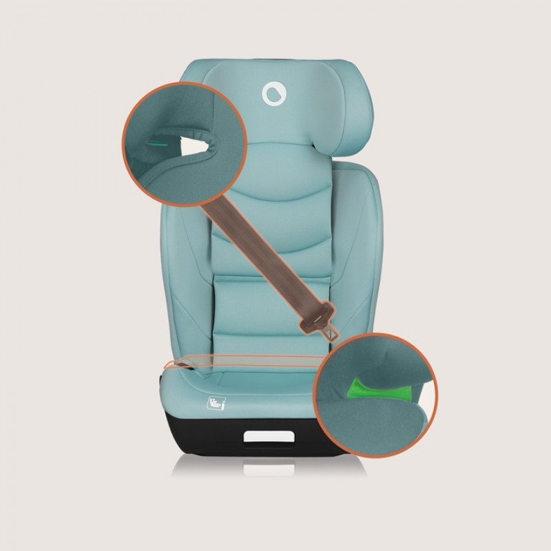 Lionelo Neal i-Size isofix Κάθισμα Αυτοκινήτου 100-150 cm Green Tirquase