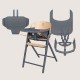 Lionelo Celia Καρεκλάκι φαγητού 3 σε 1 Gray Wood