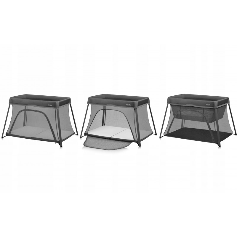 Lionelo Alice 3 σε 1 Λίκνο & Παρκοκρέβατο & Κρεβάτι Ταξιδίου Gray