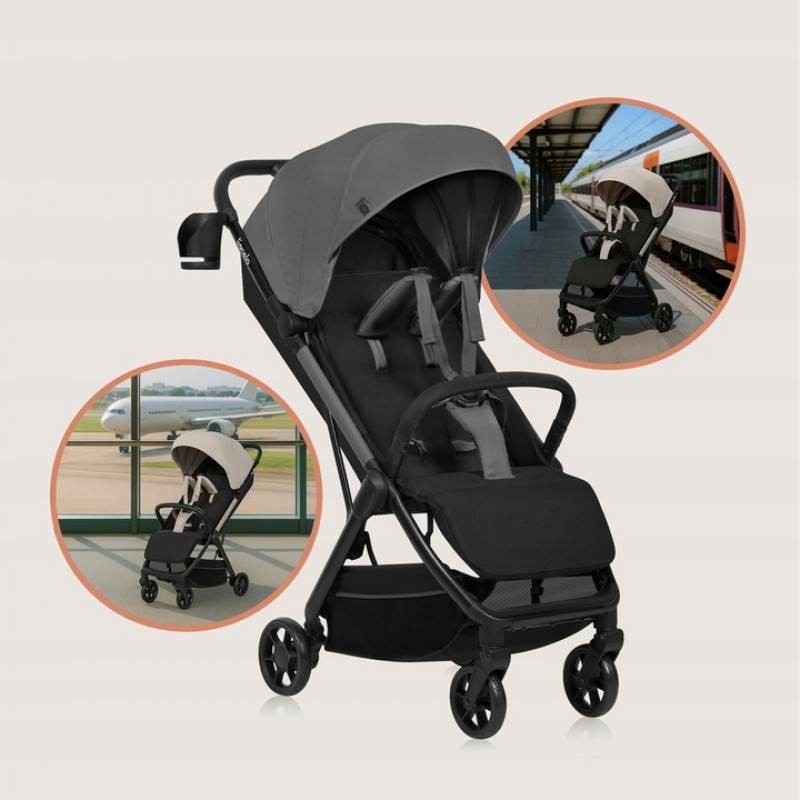 Lionelo Julie Air Καρότσι Ταξιδίου έως 22kg Gray Stone