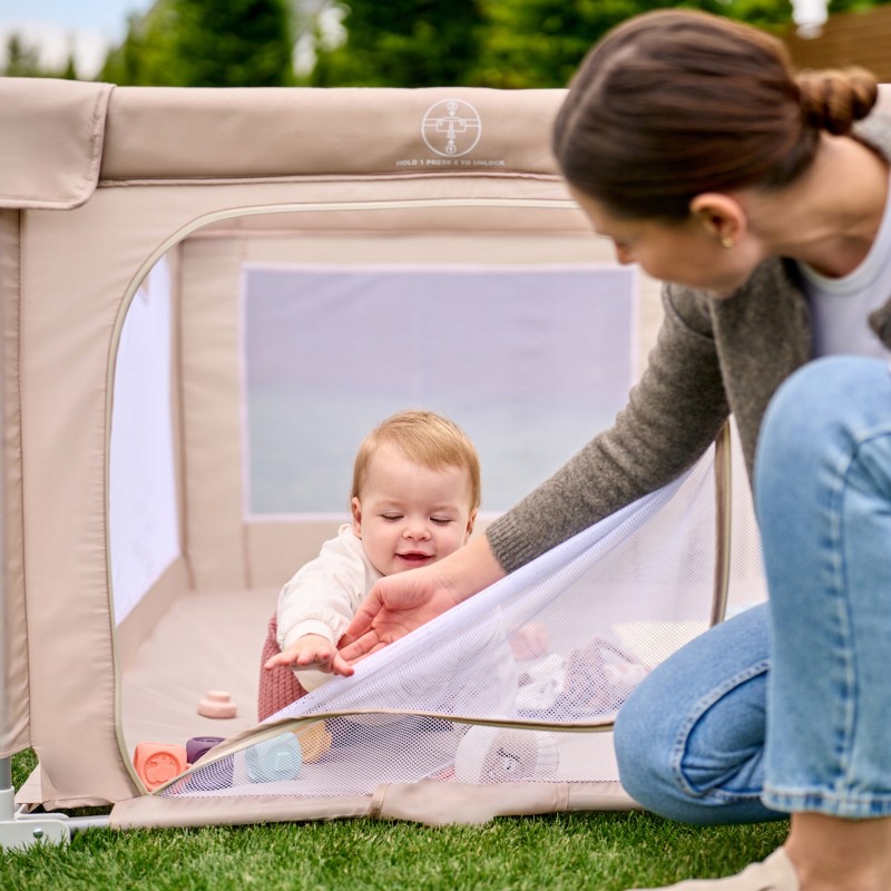 Lionelo Florence Easy Fold Πάρκο 150X180cm Beige Sand