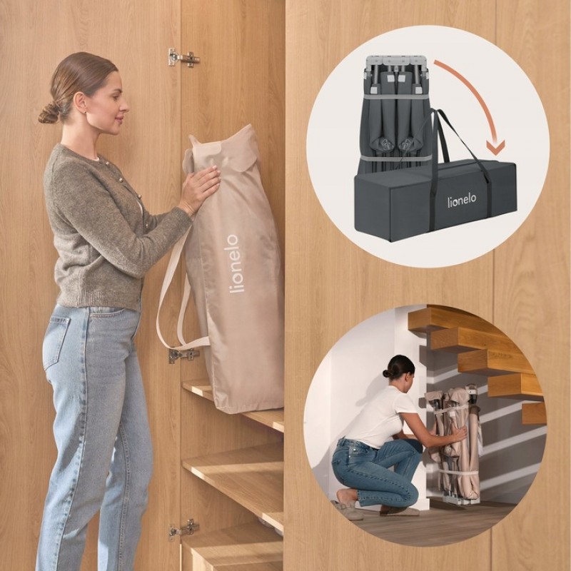 Lionelo Florence Easy Fold Πάρκο 150X180cm Beige Sand