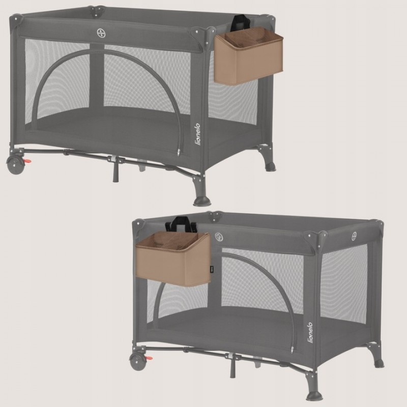 Lionelo Sidepocket Medium Κρεμαστός Οργανωτής για κούνια/παρκοκρέβατο Beige
