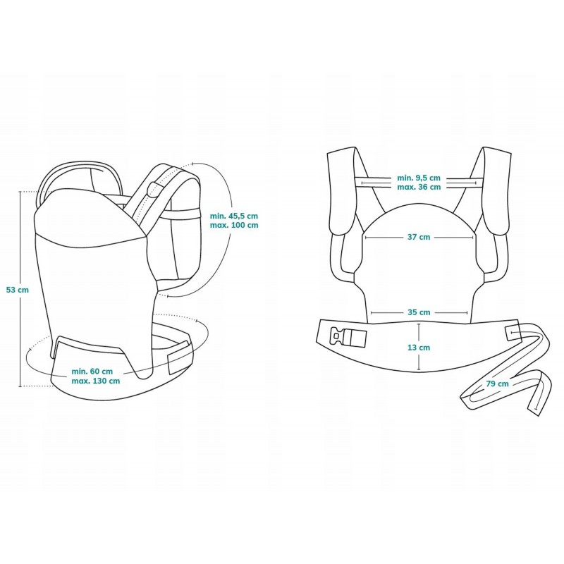Lionelo Margareet Air Εργονομικός Μάρσιπος Έως 20Kg Beige