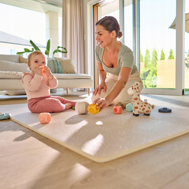 Lionelo Yoka Εκπαιδευτικό Χαλάκι Αφρού – 116 cm Μπεζ